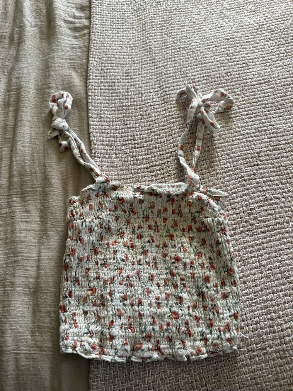 Abercrombie & Fitch smocked tank